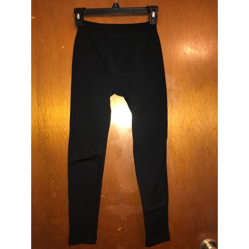 Black Fleece Lined Leggings